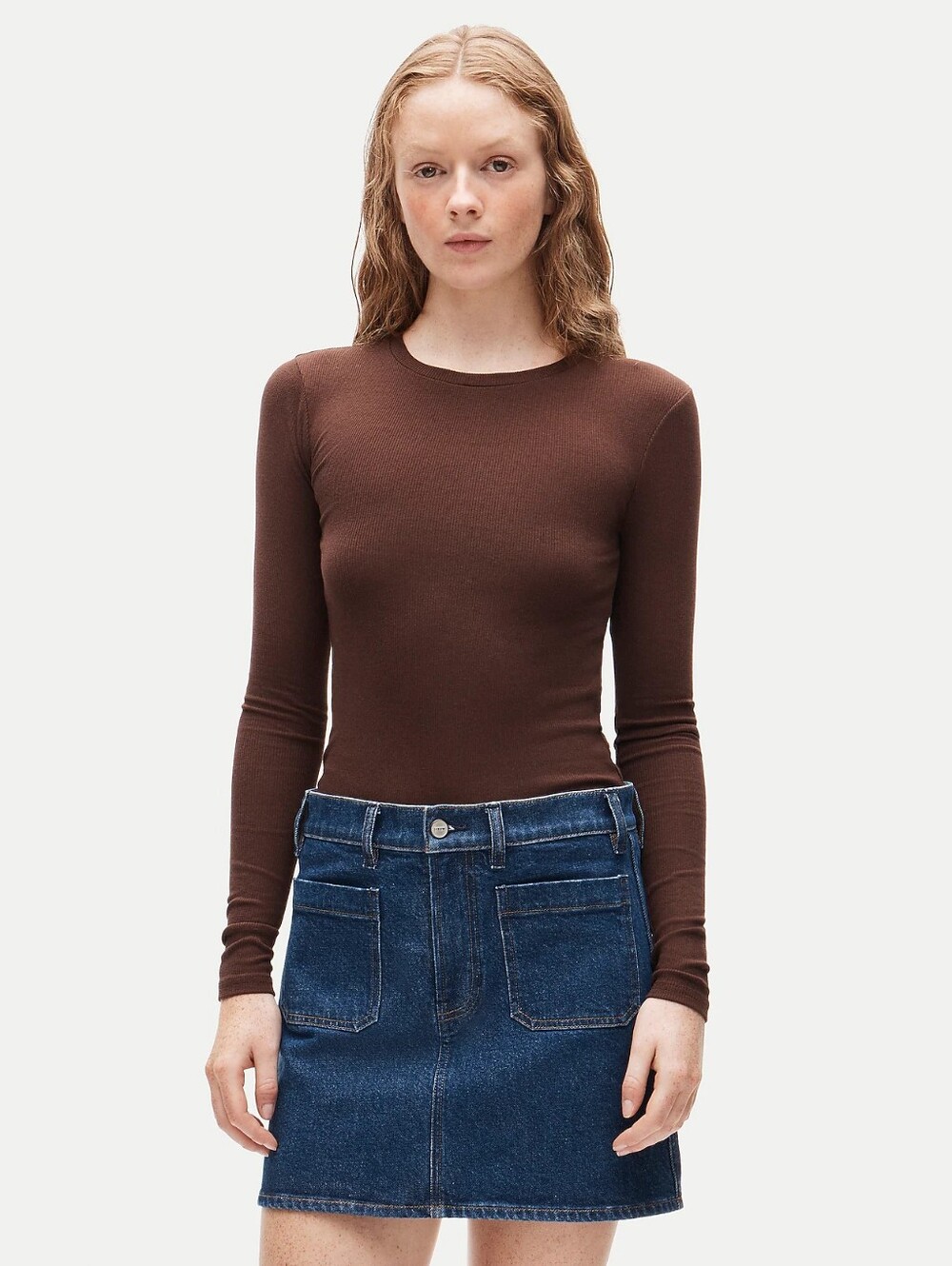 NWT J. Crew Perfect rib long-sleeve T-shirt Crewneck Size XXS